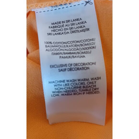 Polo Ralph Lauren Orange Color Polo Shirt Men's 2XB Blue Pony Logo 100% Cotton - Picture 6 of 6